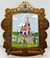 DIS - Sleeping Beauty and Cinderella Castles - Partners Statue - Jes Willis Disney Artist Collection - Jumbo - Spinner