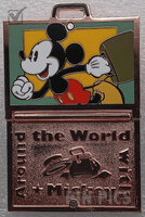 Mickey - Around the World with Mickey - Hinged Suitcase - Copper - Park City Stickers