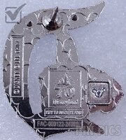 DLR - Millennium Falcon - Gothic Letter D - 70th Anniversary - Key to Disneyland - Unglittered