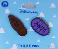DLP - Andy's Name Written on Shoe Soles of Woody and Buzz Set - Toy Story