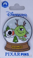 DLP - Mike Wazowski with Snowman - Snow Globe - Monsters Inc