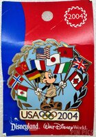 Mickey with Flags - USA Olympic Logo 2004