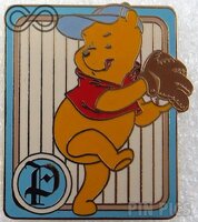 WDW - Pooh Pitching - 100 Acre Wood Baseball Set - Cast Lanyard Series 2 2003 - 2004