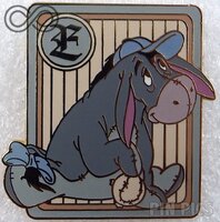 WDW - Eeyore Sitting with Ball - 100 Acre Wood Baseball Set - Cast Lanyard Series 2 2003 - 2004