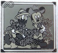 WDW - Mickey and Donald with Tiger Cubs - Safari Snapshots Set - Cast Lanyard Series 2 - 2003-2004
