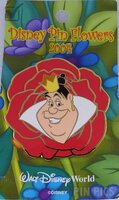 WDW - Queen of Hearts - Disney Pin Flowers - Mickey's Pin Pursuit 2004 - Alice in Wonderland