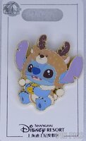 SDR - Chibi Stitch - Wearing Reindeer Costume and Holding Bell