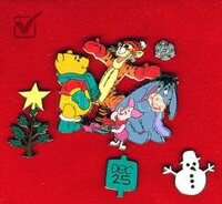 Japan - Pooh and Friends Happy Holidays Boxed Set - Christmas 2000 - JDS