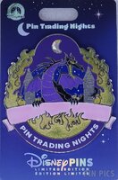 WDW - Maleficent - Pin Trading Nights 2026 - Mini Jumbo - Glow in the Dark - Jeweled