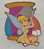 Tinker Bell with a Thread Spool and Thimble