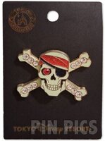 Japan - Skull and Crossbones - Pirates of the Caribbean - Jeweled - Glow in the Dark - TDR
