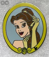 WDW - Belle - With Icon - Princess in Mirror Set - Global Cast Lanyard Series 3 - 2005