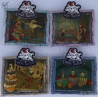 WDI - Haunted Mansion Holiday - 4 Pin Framed Set
