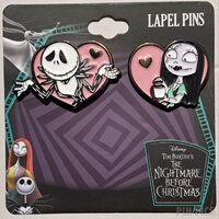 BioWorld - Jack and Sally Pink Hearts Set - Nightmare Before Christmas