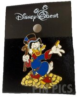 DLR - Scrooge McDuck - Standing in and Holding Gold Coins - Disney Quest