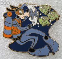 WDW - Goofy - Mickey and Friends Scuba Diving Set - Disney's Lanyard Pin Series 2 - 2003 - 2004