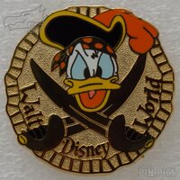 WDW - Donald - Gold Pirate Coins Set - Disney's Lanyard Pin Series 2 - 2003 - 2004